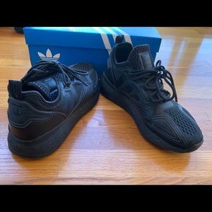 ADIDAS ORIGINALS ZX 2K BOOST Black Mesh Low Top Sneakers Sz 8.5